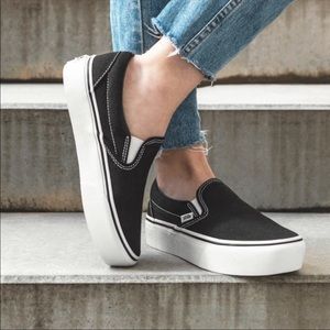 Vans platform slip on sneakers